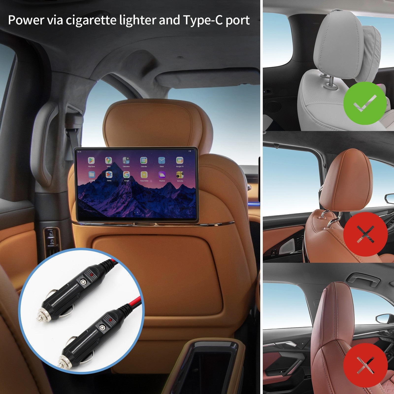 13.3'' Android 13 Full Touchscreen Car Headrest Monitor