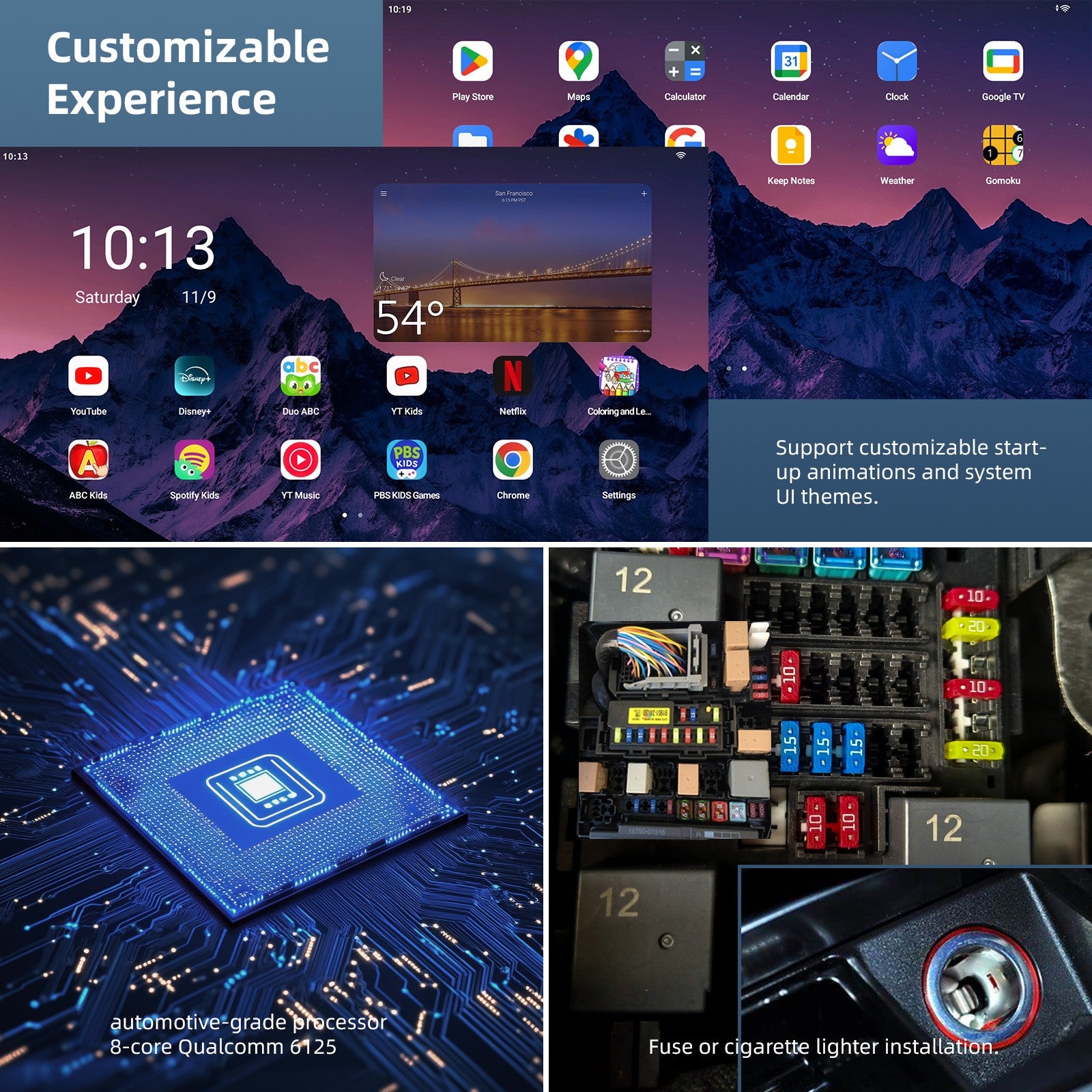 13.3'' Android 13 Full Touchscreen Car Headrest Monitor