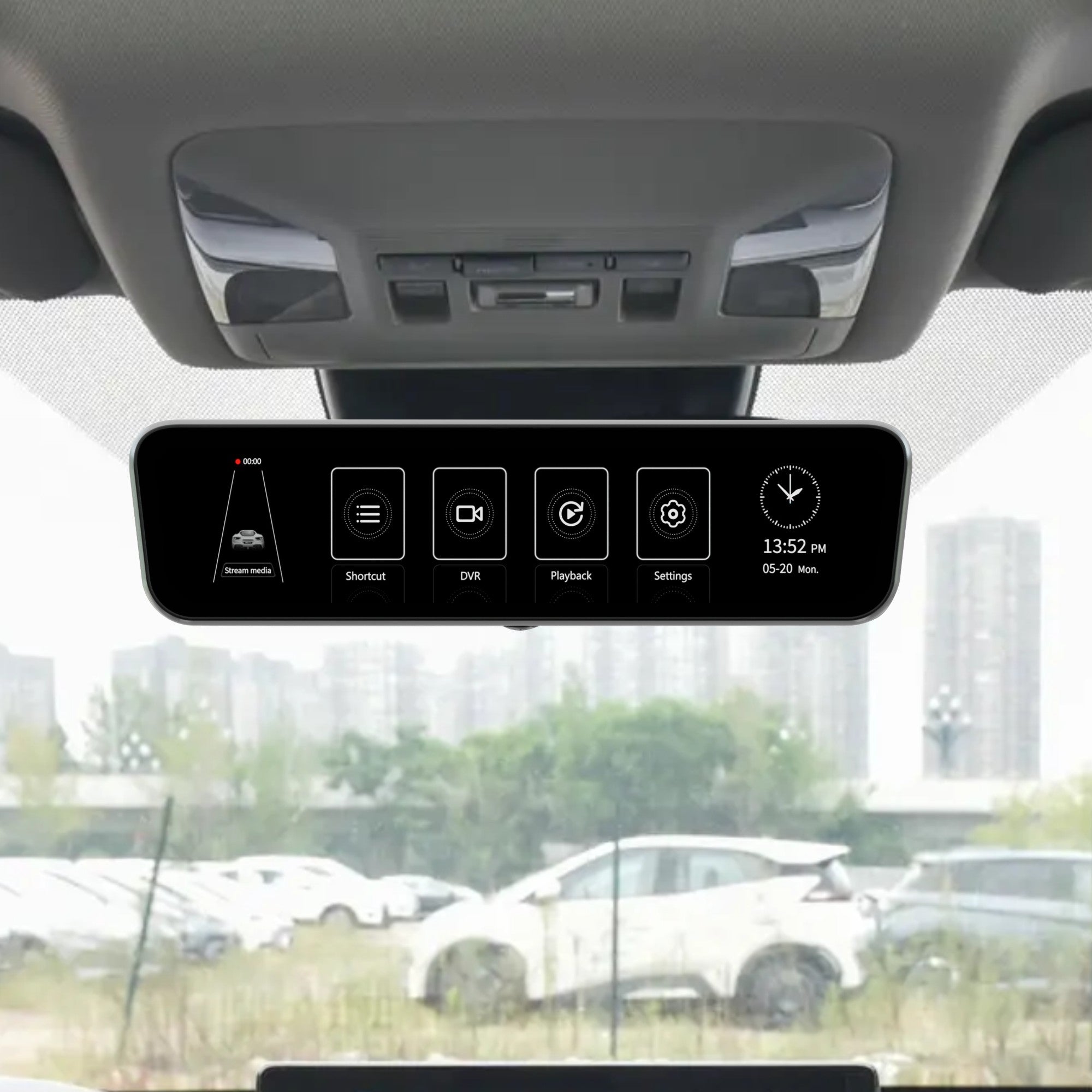 Sinjet H10 9.2'' 60FPS Rear View auto Mirror Fit RAV4