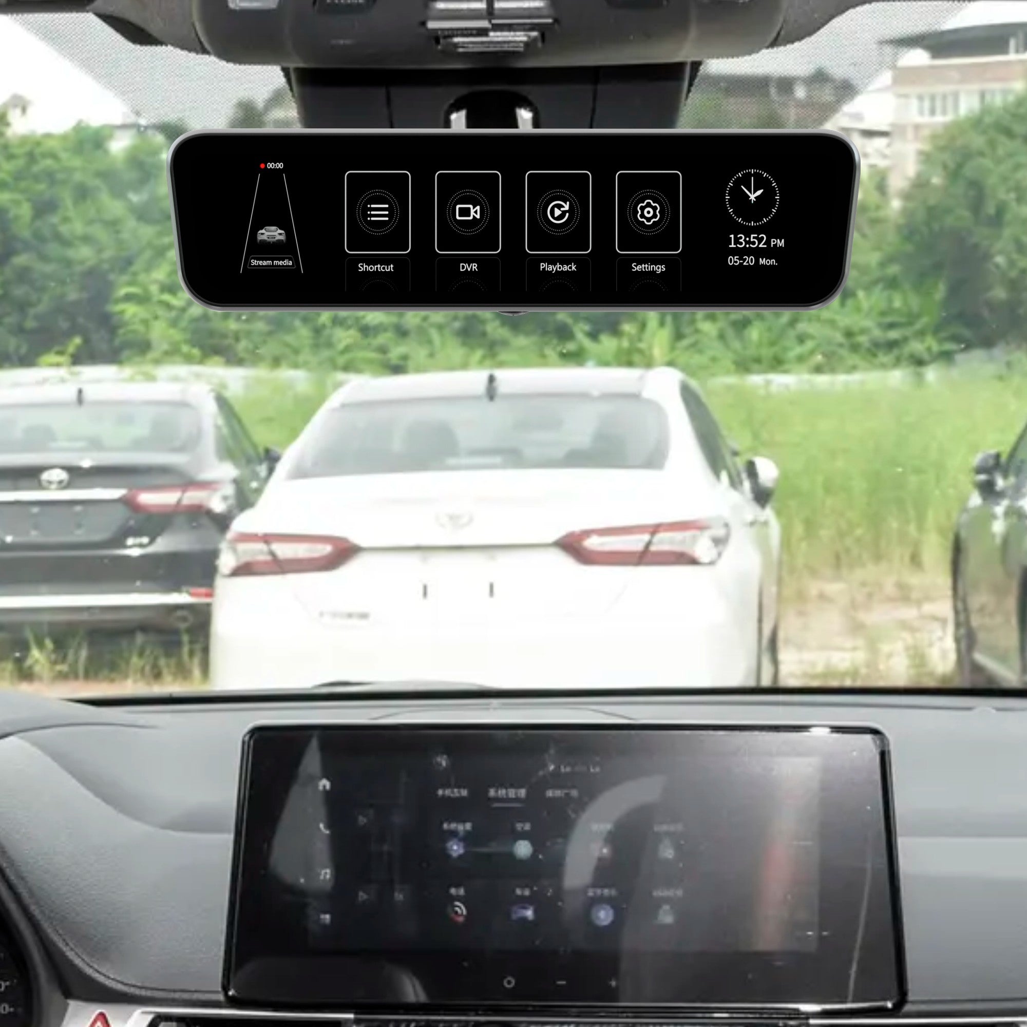 Sinjet H10 9.2'' 60FPS Rear View auto Mirror Fit Toyota Sienna