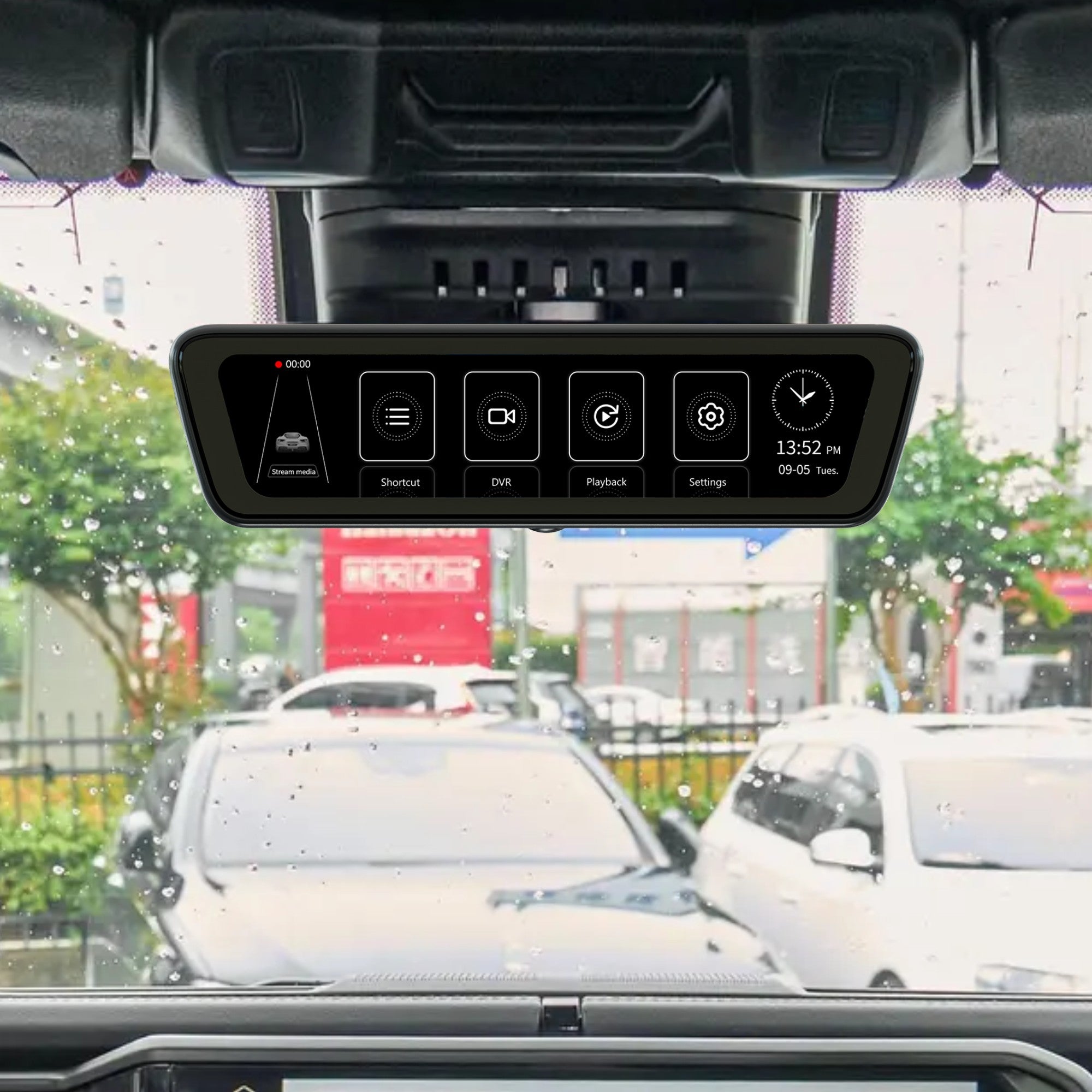 Sinjet H8 8.2'' HD Rear View auto Mirror Fit Jeep Wrangler