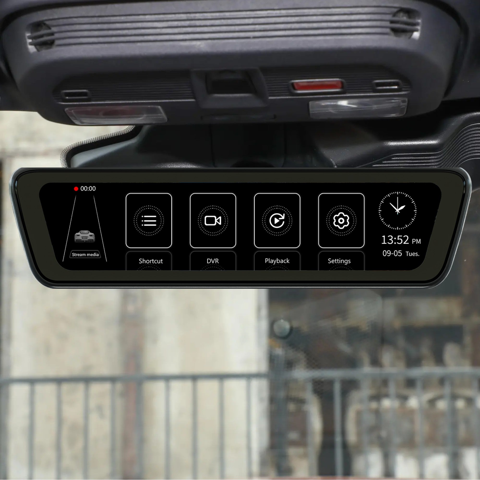 Sinjet H8 8.2'' HD Rear View auto Mirror Fit Mustang