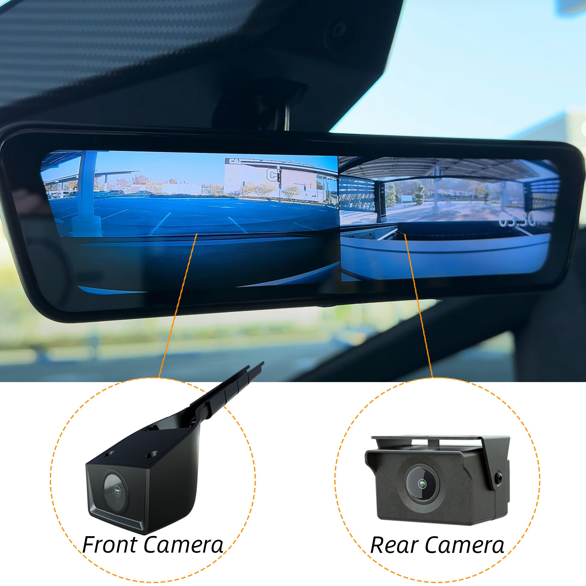 Sinjet H10 9.2'' 60FPS Rear View auto Mirror Fit Cybertruck